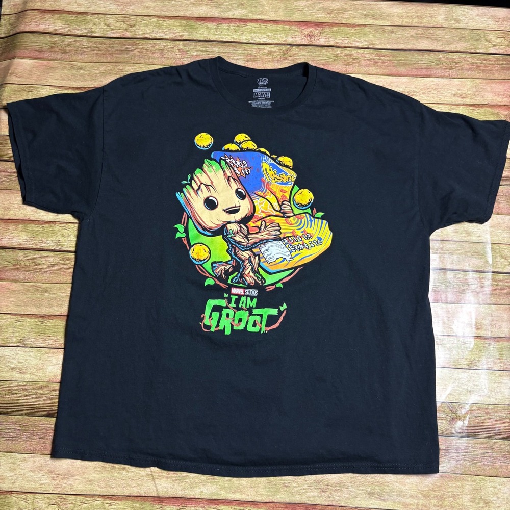 Funko Pop Tees Marvel I Am Groot Black Graphic Tee Shirt 3XL Big Tall
